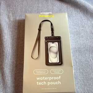 Heyday Black Waterproof Phone Case with Clear Window